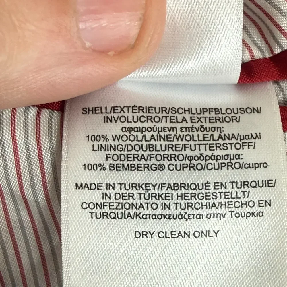Brooks Brothers Red Fleece Tessuto Marzotto Wool Blazer Mens 40S Gray 2 Button